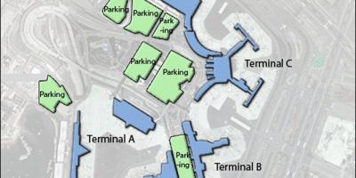 Kart av Boston Logan airport
