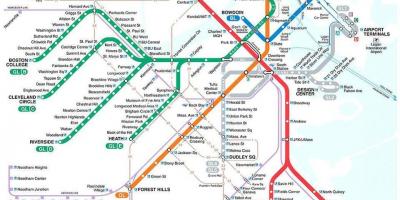 Kart over MBTA