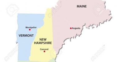 Kart over New England-statene