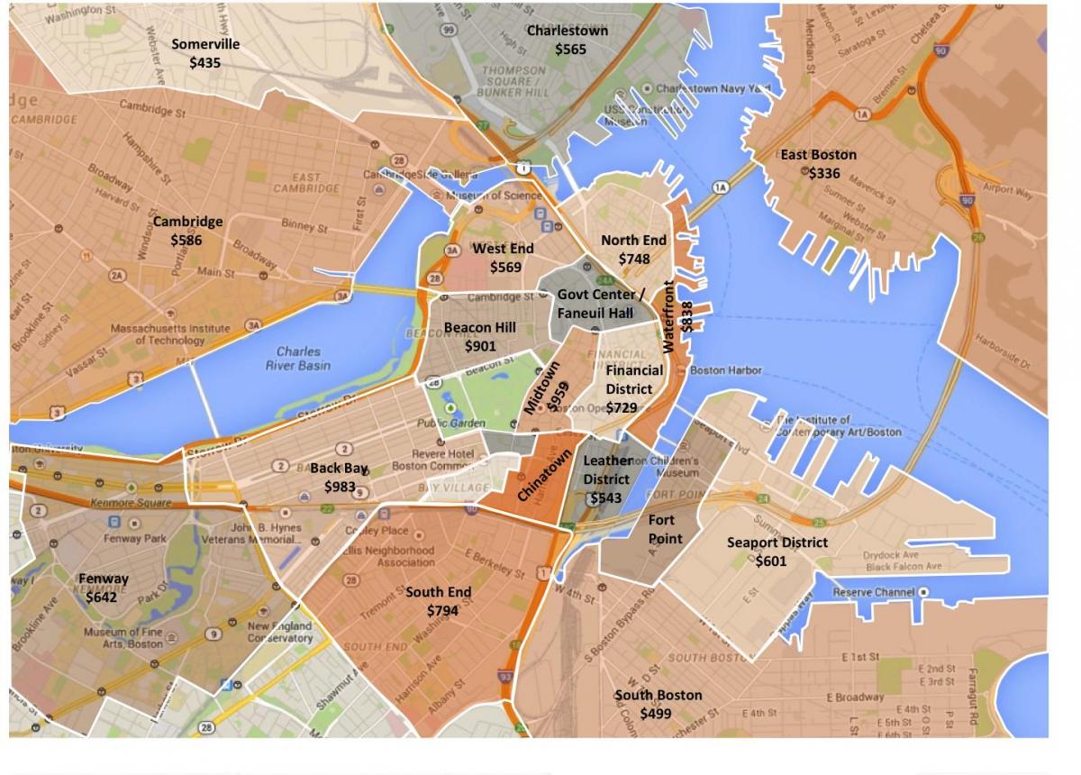 byen Boston reguleringsplan kart