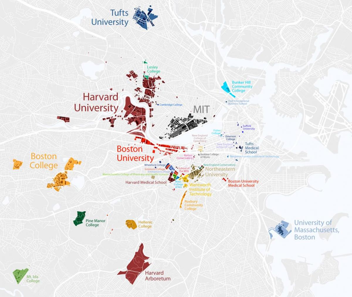 kart av Boston university