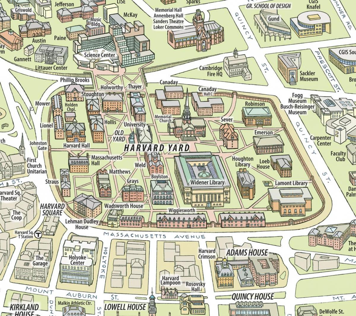 kart av Harvard university
