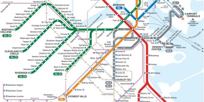 Boston metro området kart
