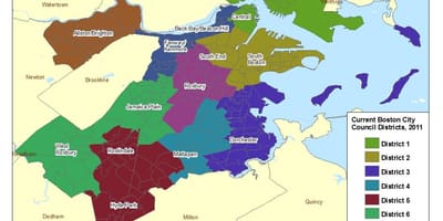 Kart av Boston nabolag