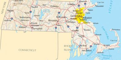 Boston på et kart