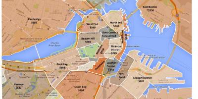 Byen Boston reguleringsplan kart