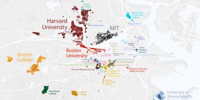Kart av Boston university