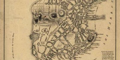 Kart over historiske Boston