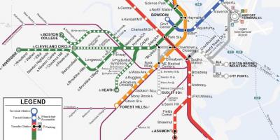 Oransje linje Boston kart